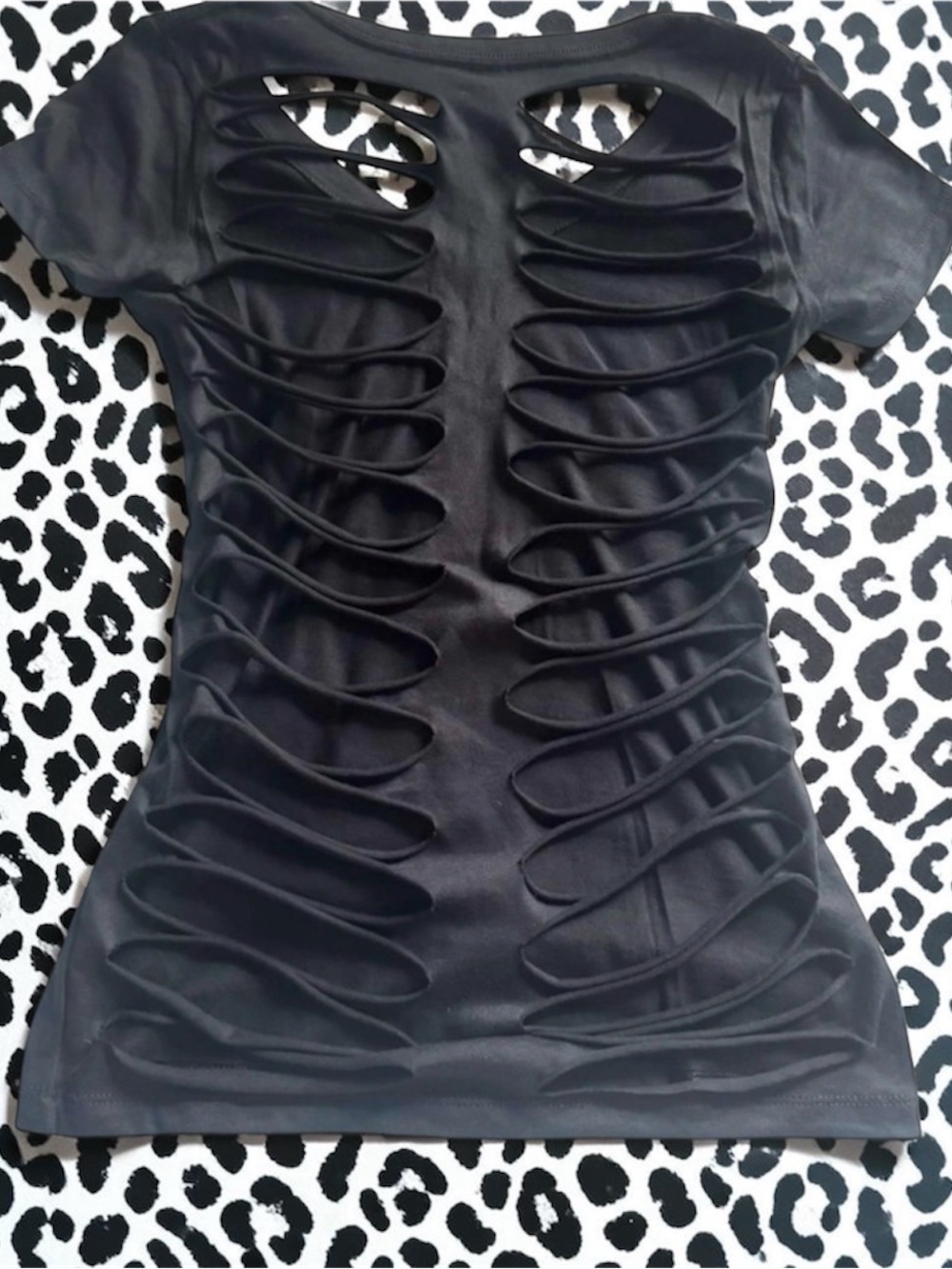 American Vintage Black Short Sleeve Cutout-Back Tee